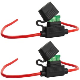 Gaoekoius 2 PCS 12 AWG Inline Fuse Holder with 30A Maxi Fuse– Waterproof, Heavy-Duty 12 Gauge Fuse Holder for Car Audio, Marine & Automotive Applications – High Current Protection (12AWG)