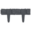 SKM Lawn Fence Stone Look 41 pcs Plastic 393.7",Anthracite (Weight