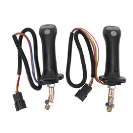 Bnineteenteam Excavator Joystick Handles,2Pcs 3 Button Excavator Joystick Handles 6 Pin Aluminum Alloy for DH DX150 215 225 300 370‑9C