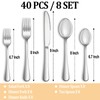 40 Piece Silverware Set Service for 8,Premium Stainless Steel Flatware