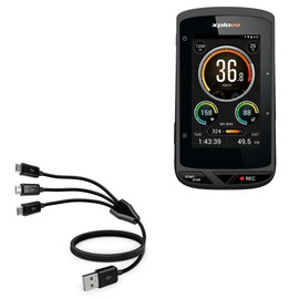 BoxWave Cable Compatible with Xplova X5 Evo - MultiCharge MicroUSB Cable, Multiple Charging Cable Micro USB Cable - Black