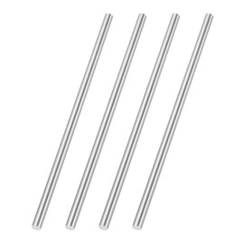 MECCANIXITY 4 Pcs Round Steel Rod 6mm Diameter HSS Lathe Bar Stock Tool 100mm Long for Shaft Gear Drill Lathes Boring Machine Turning Miniature Axle Cylindrical Pin DIY Craft Tool