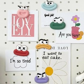 Funny Fridge Magnets Set of 6 Adorable Expressions Refrigerator Magnets to Add Charm to Your Home Appliances and Words