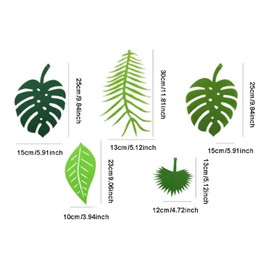 TopHomer Tropical Leaf Banner Hawaii Party Leaves Garland Summer Beach Theme Wedding Birthday Party Decor for Hawaii Luau Party Decor Felt Wall Hanging Banner Pack of 3