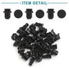 ACROPIX Black 14mm Hole Dia Car Door Trim Fender Plastic