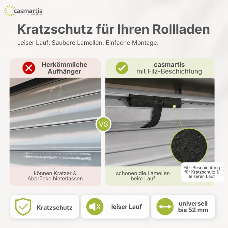casmartis Roller Shutter Suspension Spring with Felt Coating for Scratch