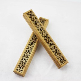 2 Pieces Incense Holder, Wooden Incense Holder Box, Ash Catcher Burner, Apply to Home Buddhist Temple Accessories Decor for Meditation, Yoga, Aromatherapy