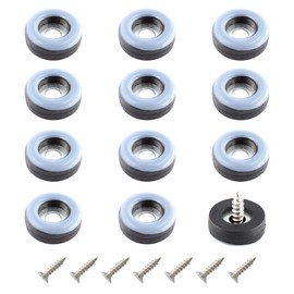 bociloy 12pcs 3/4" Screw on Furniture Glides Sliders for Wooden Furniture, Furniture Sliders Pads Teflon Furniture Glides Chair Leg Pads Floor Protectors PTFE Moving Furniture Glides