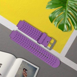 GVFM Bands Compatible with Garmin Forerunner 25, Soft Silicone Replacement Watch Band Strap for Garmin Forerunner 25 GPS Running Watch (LPurple, Large)
