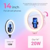 Aureday 14'' Pink Selfie Ring Light with 62'' Tripod Stand