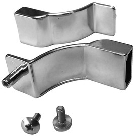 Polished Chrome Sliding Shower Door and Tub Enclosure Towel Bar Brackets - Set of 2