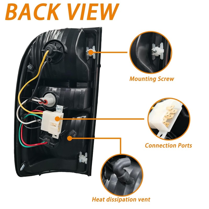 Tail Lights Assembly W/Bulbs&Harness Set For 2001 2002 2003 2004