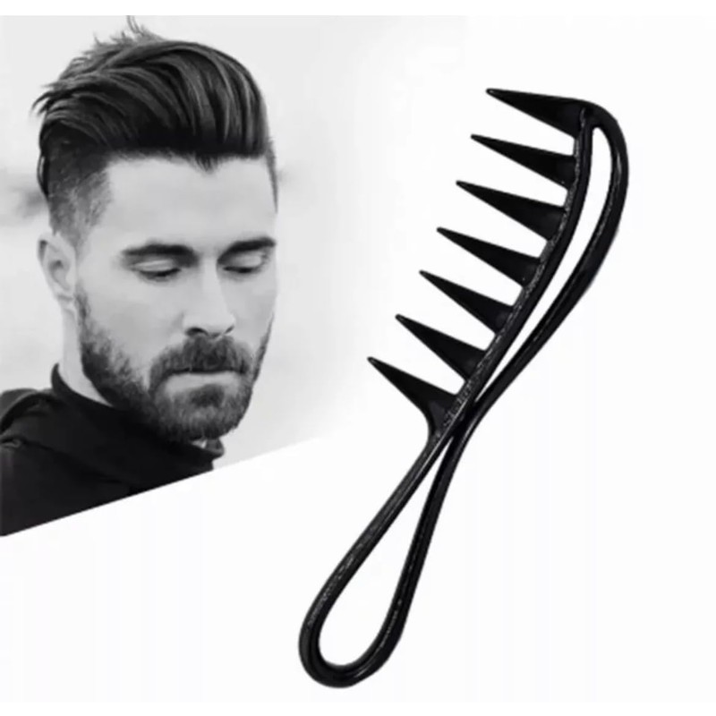 Barber Comb *Wide Shark Tooth* Style Handle Grip Hairdressing Tool