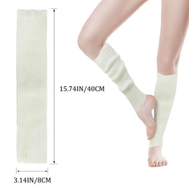 3 Pairs Leg Warmers,Women's Ankle Warmers 80s Ribbed Knitted Long Socks,Leg Warmers for Yoga Ballet Dance Party Sports
