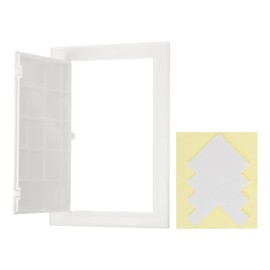 PATIKIL Access Panel for Drywall 12x8 Inch, 1 Set ABS Plastic Wall Hole Cover Access Door with Double-Sided Tape for Wall Ceiling Electrical, White