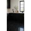 Tenedos Deep Black and Spark Blue Dot Granite Flooring Bathroom