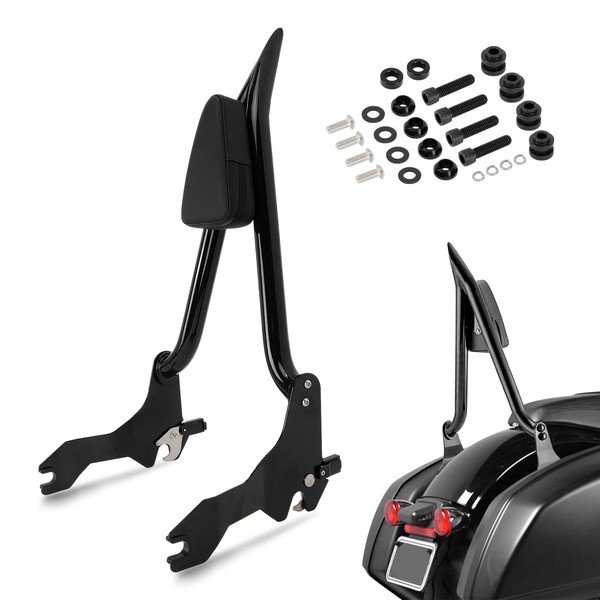 PSLER 23 Inch Rear Passenger Sissy Bar Backrest Assembly, Steel