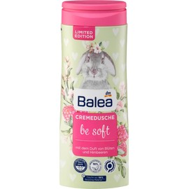Balea Shower Gel Easter Bunny Be Soft with the Fragrance of Flowers and Raspberries, 300 ml (Limited Edition)