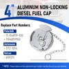 JKIANTECH 4" Non-Locking Diesel Fuel Cap, Compatible with 1972-2017 Peterbilt