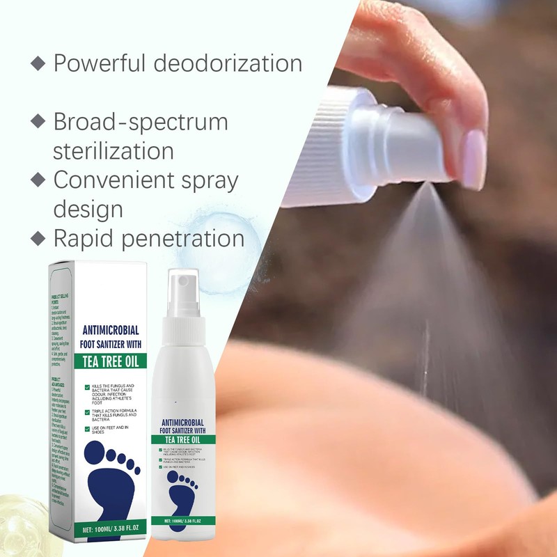 BITYEYE Tea tree oil foot spray，Tea tree oil spray for