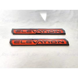 GMC 3PCS Gloss Black Red Door Rear Elevation Emblems Badge Sierra 1500 Canyon