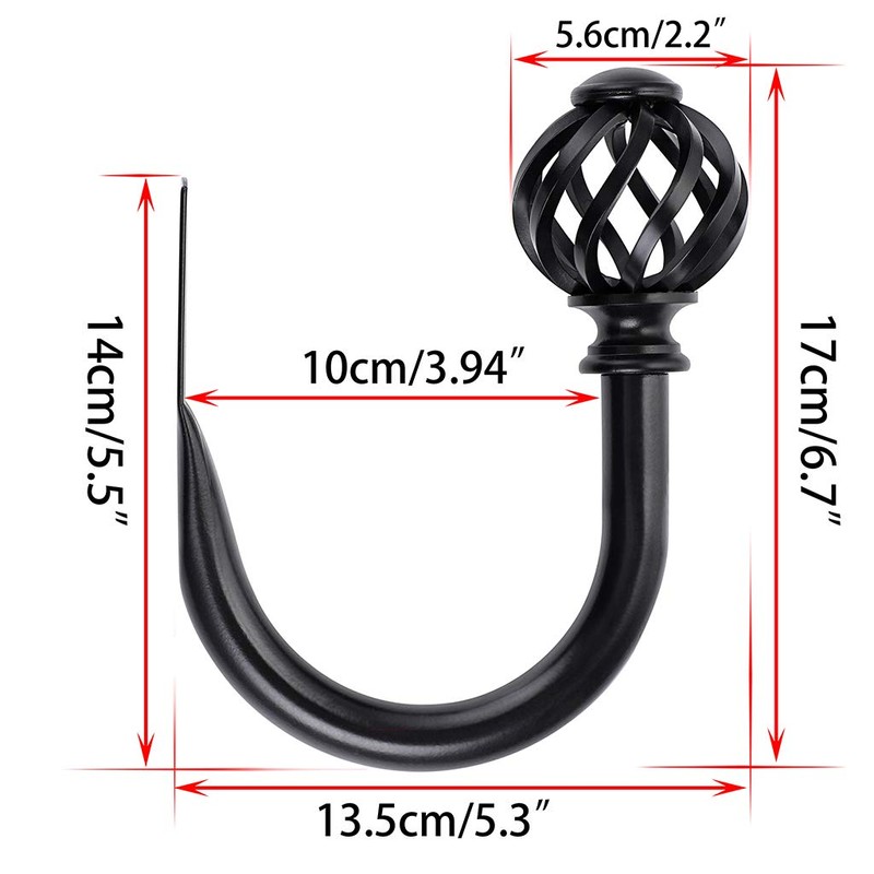 BSTKEY A Pair of Nest Modeling Metal Curtain Hooks -