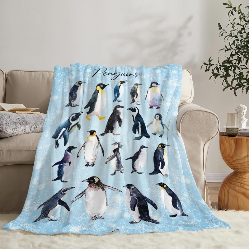 Baegopa - Manta de pingüinos (50 x 40 pulgadas)