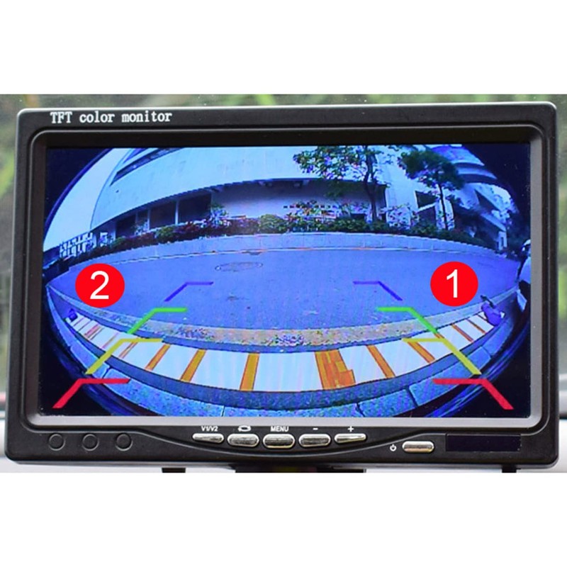 CCD 180 Degree Fisheye Lens Car Rear View Front View
