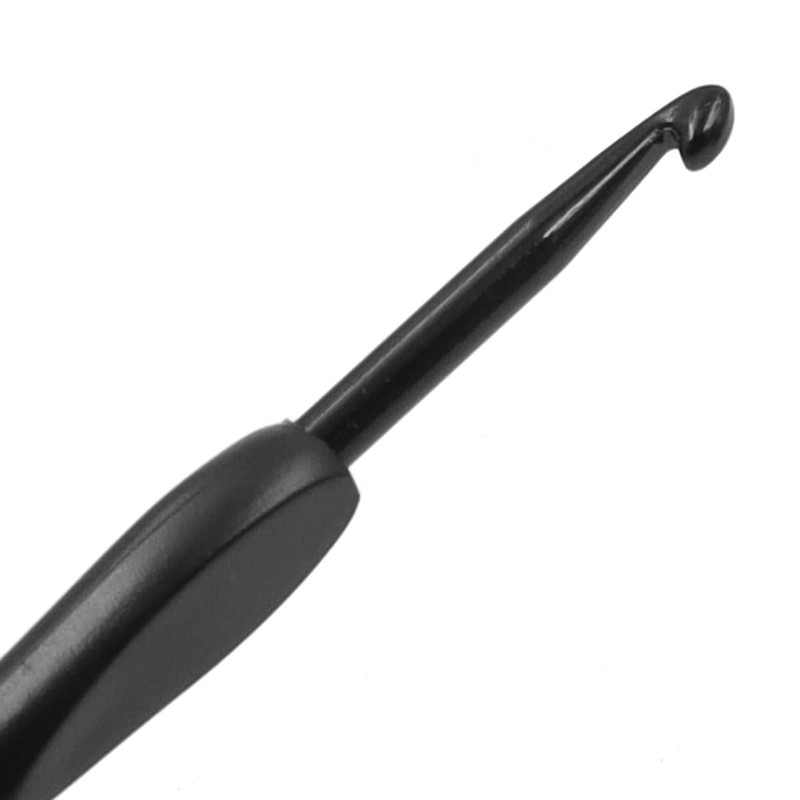 POFET Crochet Hooks Set Black, Ergonomic Metal Crochet Hooks for