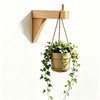 Wooden Wall Mount Bracket Hook, Multi Purpose Hanging Plant Pot