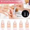 500 x False Nail Tips, Artificial Nails, Transparent Acrylic Fake