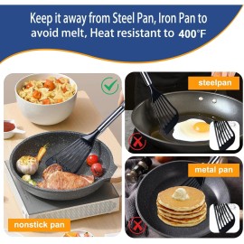 KSENDALO Fish Spatulas for Nonstick Cookware, Silicone Fish Spatula Turner for K