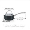 Cooks Standard 1-Quart Saucepan Hard Anodized Nonstick with Glass Lid,