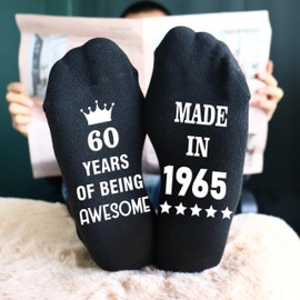 Jeasona 60th Birthday Gifts for Men 1965 Calf-Socks 1965 Birthday Gifts for Men 60th Birthday Gifts for Men Keepsake 60th Birthday Gifts for Dad/Grandad/Husband Mens 60th Birthday Gifts Ideas
