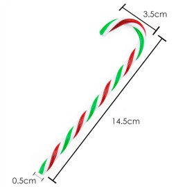 Red, Green and White Candy Cane Ornaments – 6 PCS – Christmas Tree Hanging Decorations – Home and Garden Xmas Decor – 15 cm – by TRIXES