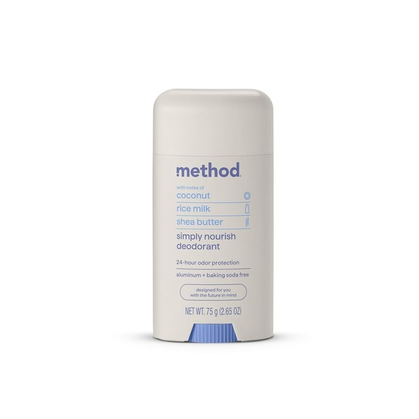 Method Method Deodorant, Simply Nourish, Coconut, Rice Milk + Shea
