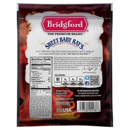 Bridgford Sweet Baby Ray’s Beef Jerky Original 3.25 oz Pack of 2 - Healthy High Protein Beef Jerky for Your Dietary Preferences - Ready-to-Eat Snacks for On-the-Go Snacking and Busy Lifestyles