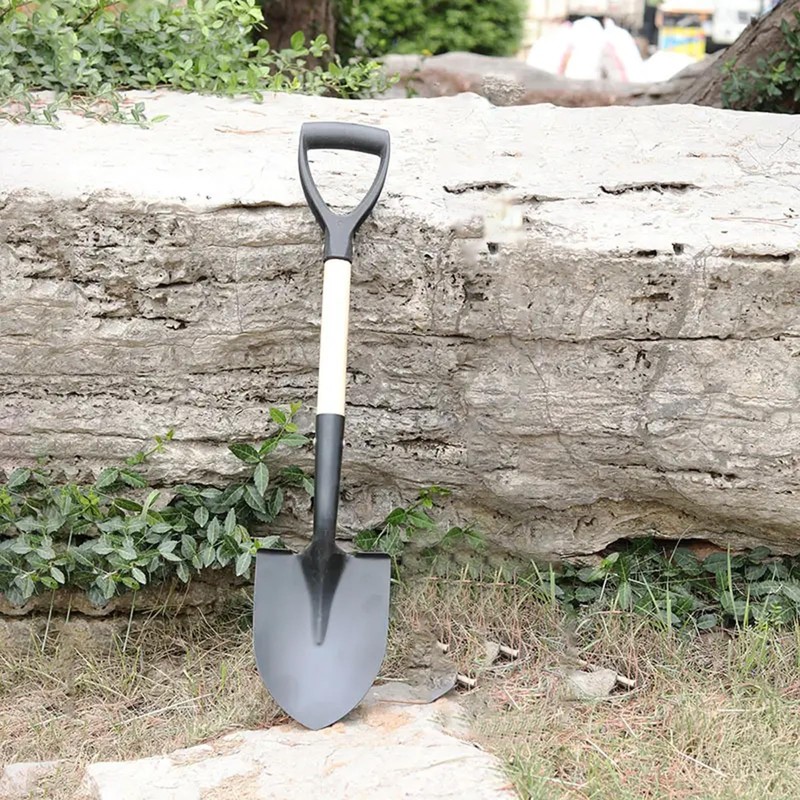 SDMAX 1x Heavy Grade Black Medium-Sized Metal Spade Hoe, Heavy