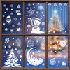 Joeyan 9 Stück Fensterbilder Weihnachten Schneeflocken Selbstklebend, Weiß Fensterdeko Weihnachts,