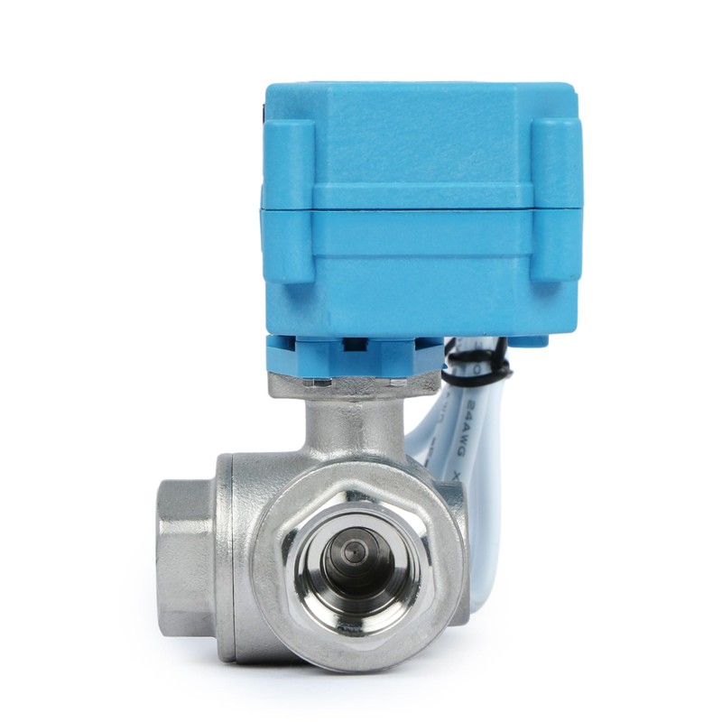U.S. Solid 3-Way Motor Ball Valve, Stainless Steel Zone Valve,