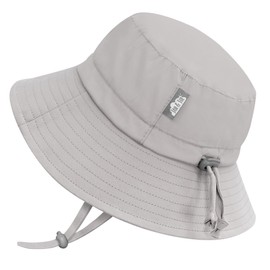 Jan & Jul Adjustable Cotton Sun Hat for Baby and Kids with UPF 50 Sun Protection, Ash grey