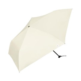 Wpc. Folding Umbrella, Basic Slim Parasol, Off-White《100% Light Blocking & UV Protection Rate, UPF50+, For Both Sunny and Rainy Weather》Main Rib 50 cm, Women's and Men's, Simple, Compact, for