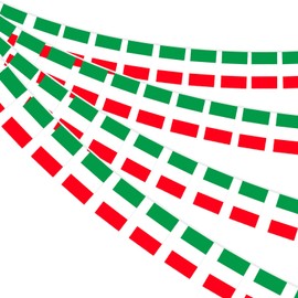 AhfuLife Italy Flag Chain Bunting, 1 Piece 30 Flags 14 x 21 cm - 10 m Double-Sided Rectangle Fabric Italian Bunting Garland for World Cup Euro Home Garden Party Bar 2024 Decoration