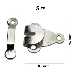 Hook and Eye Closures Sew on Hook and Eye Metal Pants Hook and Eye Set of 12 Light Nickel