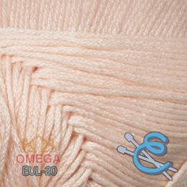 EULALI [100grs] by Omega - Bright 100% Mercerized Egyptian Cotton Thread - Color: 20 Skin