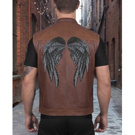 Black Gray Angel Wings 12” | "Saints & Sinners Realistic Wings and Feathers Guardian Angels Patches | Back Patch for Men and Women Iron On Embroidered | Large 2pc. Set - by Nixon Thread Co.