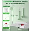 Electric Body Brush Back Scrubber for Shower, Waterproof Long Handle