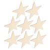 8Pcs Wooden Star Ornaments Blank Unfinished Small Christmas Tree Hanging
