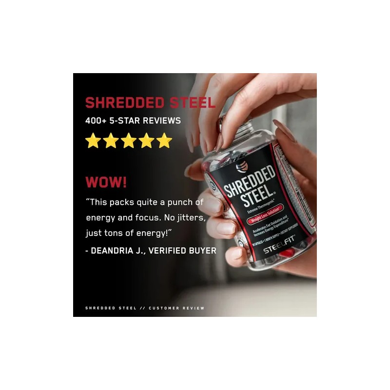 Shredded Steel 90 Cap Acelerador De Perdida De Grasa