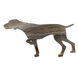 BARNWOODUSA German Shorthaired Pointer Wood Dog Silhouette Reclaimed Wood German Shorthaired Pointer Cutout Pet Wall Art or Wall Leaner Large 24 Inches Ready to Weathered Gray